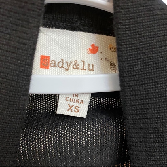 Sady & lu black knit lace high low sweater - Picture 4 of 8